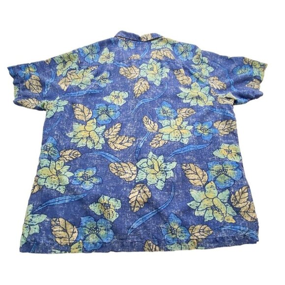 TOMMY BAHAMA Hawaiian Shirt Short Sleeve Button Front Vacation Men Blue XL 2-32 - Picture 2 of 11